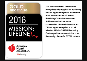 Gold Receiving, 2016: Mission Lifelife American Heart Association