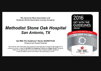 American Heart Association/American Stroke Association’s Get With The Guidelines Stroke Silver Plus Quality Achievement Award with Target: StrokeSM Honor Roll Elite