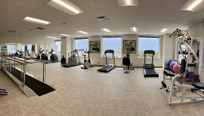 Gym inside Methodist Cancer Care Rehabilitation Center