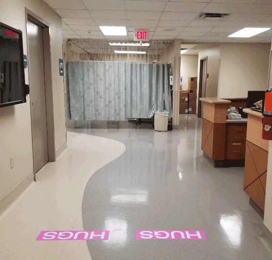shot of the women's hospital hallway